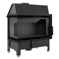 Топка Zibi/L/BS/DECO (угловое стекло слева) (Zibi/L/BS/DECO (угловое стекло слева), черная футеровка)