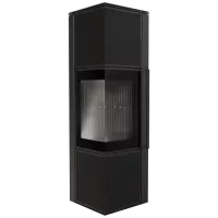 Дровяная печь TORA/M 8 кВт Nero Assoluto (TORA/M, NERO ASSOLUTO, черная футеровка, с доводчиком)