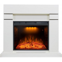 Каминокомплект Lindos - Белый с очагом Emerald 28