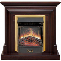 Каминокомплект Bradford - Темный дуб с очагом Majestic FX Brass
