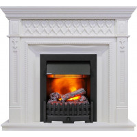 Каминокомплект Alexandria - Белый дуб с очагом Danville Black FB2