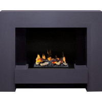 Каминокомплект Tokyo - Graphite Grey с очагом Cassette 400 LNH-INT (с дровами)