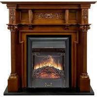 Каминокомплект Oxford - Орех с очагом Majestic FX Black