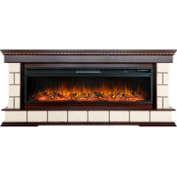 Каминокомплект Shateau 60 - Темный дуб с очагом Vision 60 LOG LED