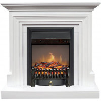 Каминокомплект Bradford - Белый с очагом Fobos FX M Black
