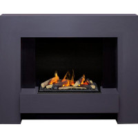 Каминокомплект Tokyo - Graphite Grey с очагом Cassette 600 LNH-INT (с дровами)