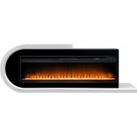 Каминокомплект Basel 60 L - Белый с черным с очагом Vision 60 LED