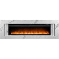 Каминокомплект Line 60 SFT White Marble (Разборный) - Белый мрамор с очагом Vision 60 LED