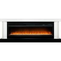Каминокомплект Vancouver 60 - Белый с черным с очагом Vision 60 LED