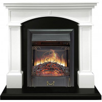 Каминокомплект Langford - Белый с черным с очагом Majestic FX Black