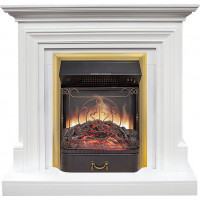 Каминокомплект Bradford - Белый с очагом Majestic FX M Brass