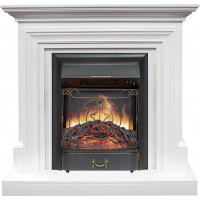Каминокомплект Bradford - Белый с очагом Majestic FX Black