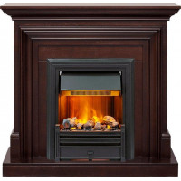 Каминокомплект Bradford - Темный дуб с очагом Brookline Black