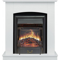 Каминокомплект Barcelona SFT (Разборный) - Белый с очагом Majestic FX Black