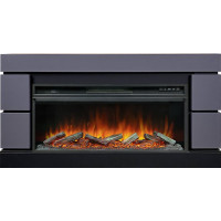 Каминокомплект Modern 42 SFT (Разборный) - Серый графит с очагом Vision 42 LOG LED