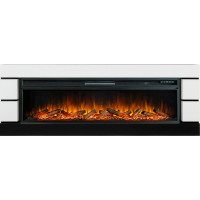 Каминокомплект Modern 60 SFT (Разборный) - Белый с черным с очагом Vision 60 LOG LED