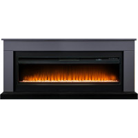 Каминокомплект Bergen 60 SFT (Разборный) - Серый графит с очагом Vision 60 LED