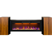 Каминокомплект Портал-тумба Style (Разборный) - Орех с черным с очагом Crystal 50 RF