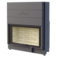 Стальная каминная топка Astov (Астов) ПС 10057 тёмная-керамика, шибер