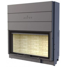 Стальная каминная топка Astov (Астов) ПС 15080 3D, шибер, два стекла