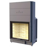 Стальная каминная топка Astov (Астов) ПС 9074 У шамот, два стекла