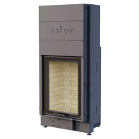 Стальная каминная топка Astov (Астов) ПС 5574 3D, шибер, два стекла