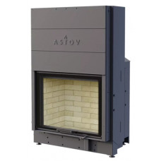 Стальная каминная топка Astov (Астов) ПС 8063 У 3D, шибер, два стекла