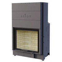 Стальная каминная топка Astov (Астов) ПС 8063 У тёмная-керамика, два стекла