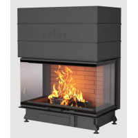 Стальная Каминная топка Astov (Астов) П3С 10057 тёмная-керамика, шибер