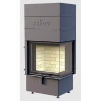 Стальная каминная топка Astov (Астов) П2С 6057 шамот, шибер, правая