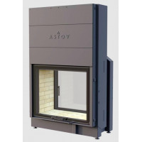Стальная каминная топка Astov (Астов) ПТ 9074 тёмная-керамика, шибер