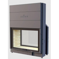 Стальная каминная топка Astov (Астов) ПТ 12080 тёмная-керамика, шибер